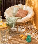 Rotan lounge stoel papasan xenos, Ophalen, Gebruikt, Stof, 50 tot 75 cm