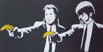 BANKSY Pulp Fiction Schilderij op metalen plaat... Gravure, Verzenden