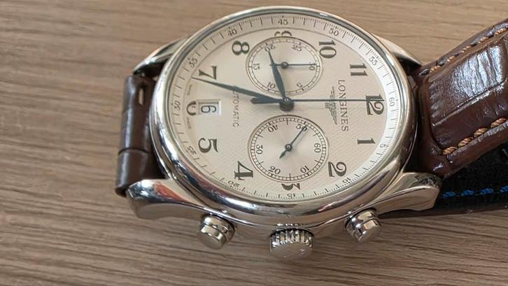 Longines Master Collection Chronograaf, Sieraden, Tassen en Uiterlijk, Horloges | Heren, Gebruikt, Polshorloge, Overige merken