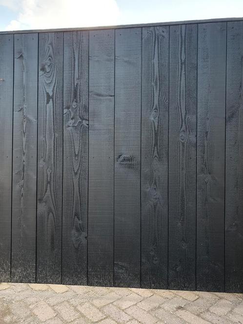Te koop douglas of fins vuren sponningplanken dekkend  zwart, Doe-het-zelf en Verbouw, Hout en Planken, Nieuw, Vuren, Ophalen of Verzenden