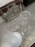 Diverse Glazen Servies Onderdelen, Ophalen, Bord(en), Effen, Glas