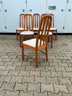 6 vintage deens design teak eetkamerstoelen massief jaren 70, Huis en Inrichting, Stoelen, Ophalen of Verzenden, Zo goed als nieuw