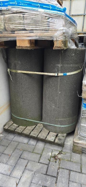 Betonnen sierpalen – 4 stuks Ø45 cm, 100 cm hoog – grijs beschikbaar voor biedingen