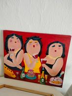 Dikke Damens Schilderij rood, Ophalen
