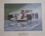 Litho: Ayrton Senna in McLaren MP4/8, Verzamelen, Ophalen of Verzenden, Zo goed als nieuw, Formule 1