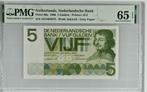Netherlands 5 Gulden 1966 Unc PMG 65 EPQ, Ophalen of Verzenden, 5 gulden, Los biljet