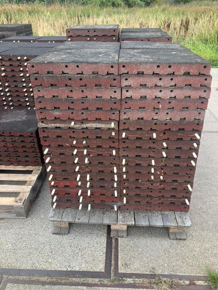 128 vochtdoorlatende rubberen tegels 50x50x6,5, Dieren en Toebehoren, Stalling en Weidegang