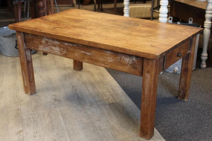 Brocante - Stevige salontafel, oud grenen!, Huis en Inrichting, Woonaccessoires | Overige, Gebruikt, Ophalen