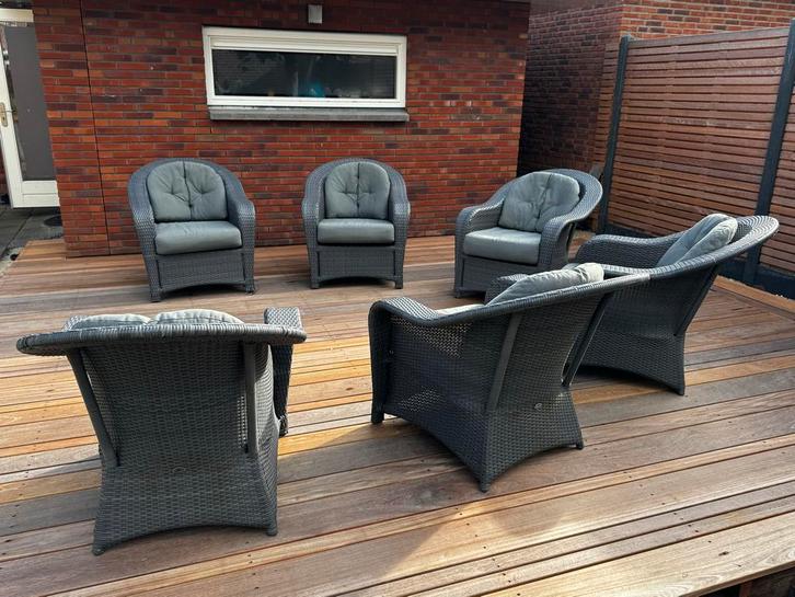 6 stuks Luxe Hartman Tuinstoelen - Wicker, Tuin en Terras, Tuinstoelen, Gebruikt, Wicker, Ophalen