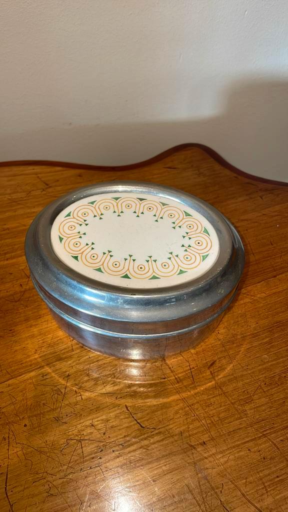 Art deco porselein verzilverd doosje, Antiek en Kunst, Antiek | Schalen, Ophalen of Verzenden