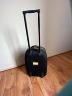 Zwarte handbagagekoffer -, Sieraden, Tassen en Uiterlijk, Koffers, Ophalen, Gebruikt, 50 tot 60 cm, Zacht kunststof