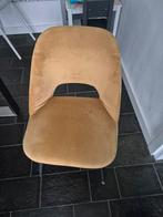 Gele stoel met velvet bekleding, Huis en Inrichting, Stoelen, Gebruikt, Overige kleuren, Ophalen of Verzenden, Stof