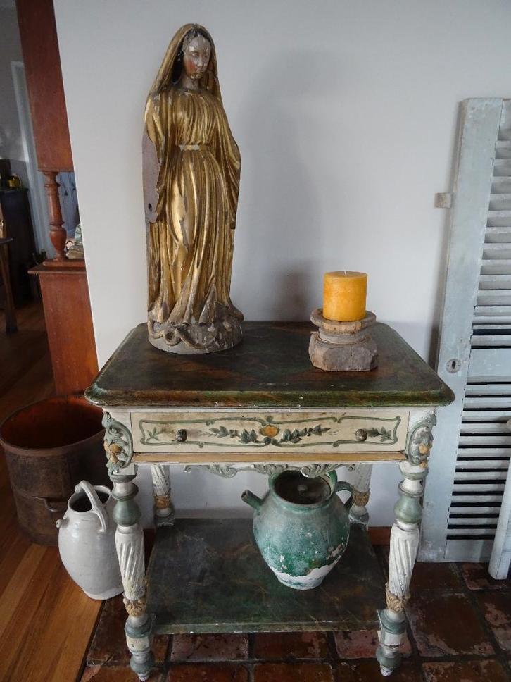 prachtige antieke Franse tafel met klep, lade en onderplank, Antiek en Kunst, Antiek | Meubels | Tafels, Ophalen