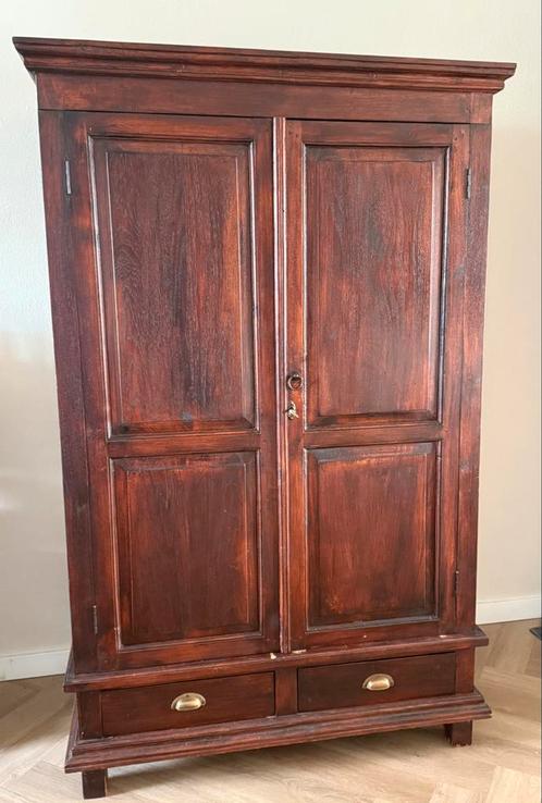 Kast (werkplek) koloniaal Teakhout, Huis en Inrichting, Kasten | Wandmeubels, Gebruikt, 150 tot 200 cm, Minder dan 150 cm, 50 tot 75 cm