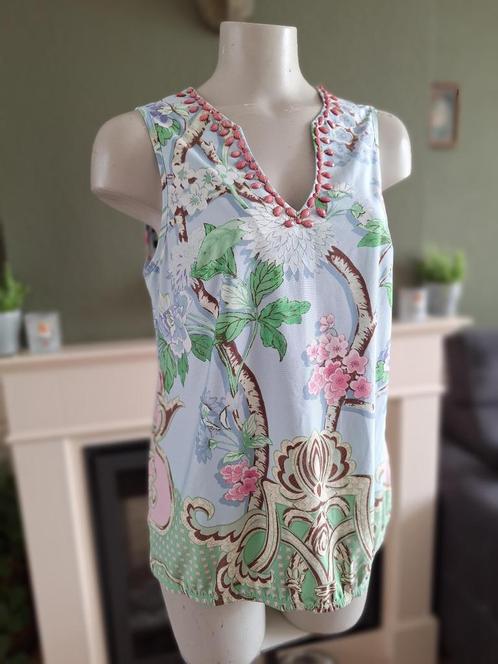 K-Design K Design blauwe bloemen top M 38 gratis verz in NL, Kleding | Dames, Tops, Zo goed als nieuw, Maat 38/40 (M), Blauw, Zonder mouw