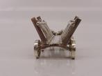 Zilveren miniatuur Hooiwagen met 2 ossen                Z464, Antiek en Kunst, Antiek | Goud en Zilver, Ophalen of Verzenden, Zilver