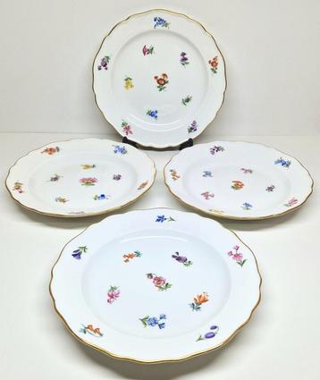 Meissen porseleinen dessertborden streublumen decor 1900. beschikbaar voor biedingen