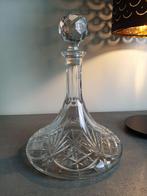 Kristallen scheepskaraf met diamantgeslepen stop, Antiek en Kunst, Ophalen
