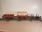Spoor 0 - Märklin - drie goederenwagons - jaren '30 - blik, Ophalen of Verzenden