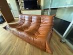 Ligne Roset Togo 3 Zits Cognac Bruin Leer, Huis en Inrichting, Banken | Bankstellen, Ophalen, Linge Roset, Gebruikt, 100 tot 125 cm