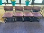 4 eetkamerstoelen paars, Huis en Inrichting, Stoelen, Ophalen, Overige kleuren, Vier