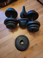 Fitness set met dumbbells, kettlebells en halterschijven, Sport en Fitness, Ophalen, Gebruikt, Benen, Dumbbell