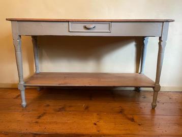 Mooie Franse Side Table Wandtafel dubbel plateau 130 cm. beschikbaar voor biedingen