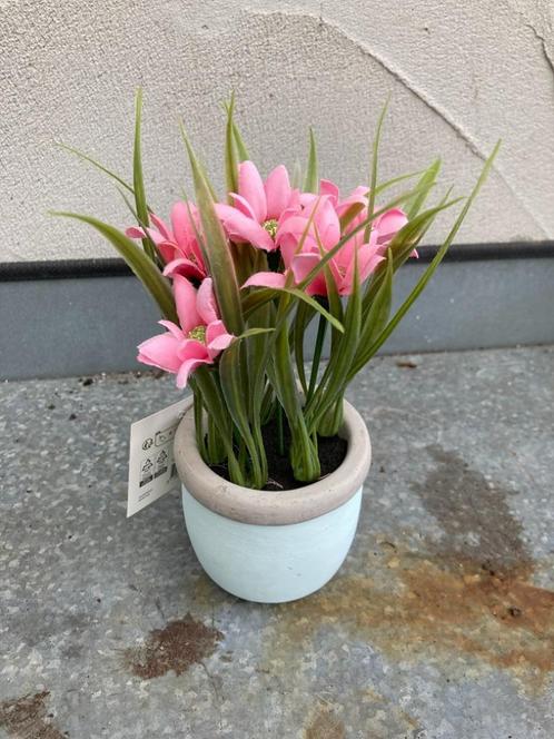 SPRING FLOWER PLANT IN POTJE NIEUW, Huis en Inrichting, Woonaccessoires | Kunstplanten en Kunstbloemen, Nieuw, Binnen, Ophalen of Verzenden