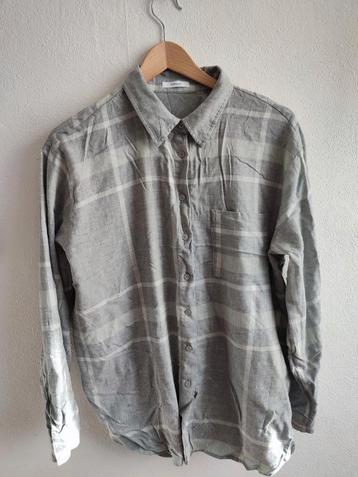 Opus Fineli blouse, grijs geblokt, maat 38 katoen beschikbaar voor biedingen