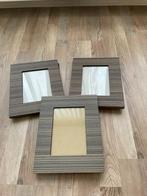 3 Bruin, zwart gestreept houten fotolijst (12x17 cm), Ophalen of Verzenden, Gebruikt