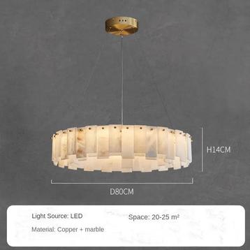 Moderne Hanglamp met Marmer en Koper beschikbaar voor biedingen