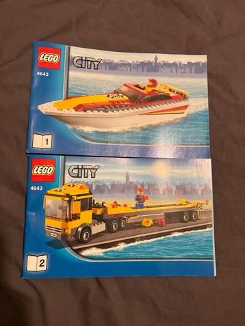 Lego City 4643 - Transport van Speedboot beschikbaar voor biedingen