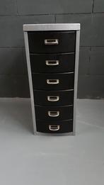Vintage archiefkast, archiefkastje met 6 laden, metaal. S32, Huis en Inrichting, Kasten | Roldeurkasten en Archiefkasten, Tweedehands verkoop