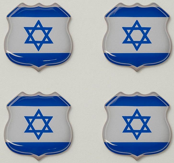 3D Israel gel vlag stickers UV-bestendig, Verzamelen, Stickers, Nieuw, Overige typen, Verzenden