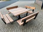 Vierkante Picknicktafel, Ophalen of Verzenden, Zo goed als nieuw, Rechthoekig, Hout