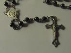 rozenkrans grijs echt mooie kralen mariaplaatje en kruisje, Ophalen of Verzenden, Zo goed als nieuw, Sieraad, Christendom | Katholiek