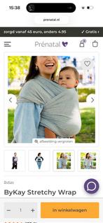 ByKay Stretchy Wrap draagdoek grijs mêlee, Kinderen en Baby's, Babydragers en Draagdoeken, Draagdoek, Zo goed als nieuw, Buik, Rug of Zij