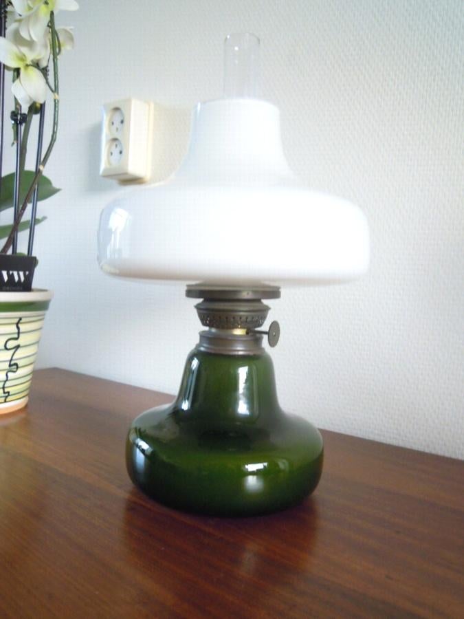 Fog & Morup oil lamp - jaren 60 Deense design olielamp, Huis en Inrichting, Lampen | Tafellampen, Gebruikt, -, -, Ophalen of Verzenden