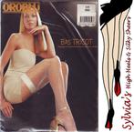 Oroblù Bas Tricot fishnet holdups maat S/M, Stay-up kousen, Bruin, Verzenden, Maat 35 t/m 38
