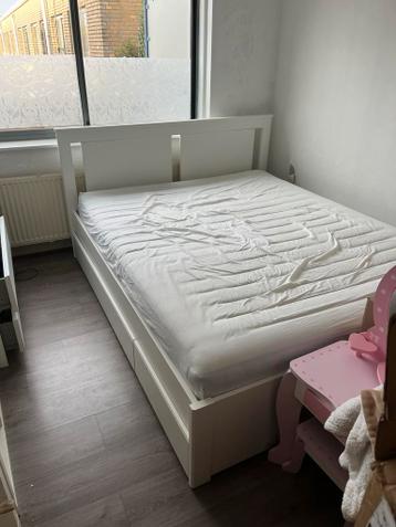 IKEA SONGESAND Bedframe 160x200 met lades - Wit - afbeelding 1