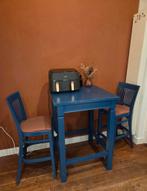 Bartafel met 2 stoelen, Ophalen, Gebruikt, Twee, Blauw
