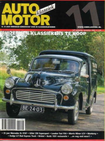 AMK 11 2006 : Mercedes Benz SL - Morris Minor - Gillet 350SS beschikbaar voor biedingen