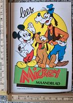 Vintage sticker lees Mickey maandblad Goofy Mickey Mouse, Ophalen of Verzenden, Zo goed als nieuw