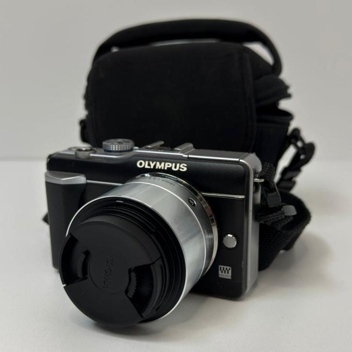 Olympus PEN E-PL1 + 19mm lens + lader + 2 accu | Nette staat, Audio, Tv en Foto, Fotocamera's Digitaal, Zo goed als nieuw