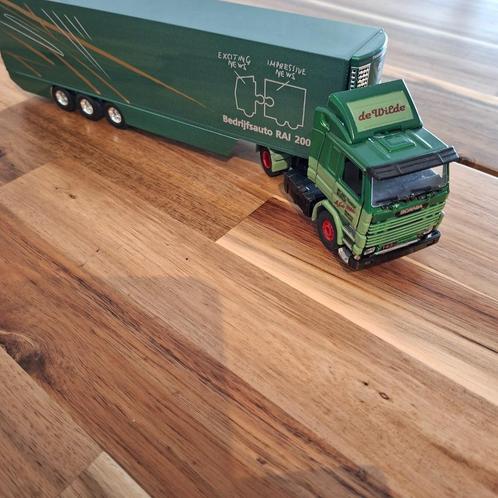 M.J. de WILDE MONSTER HOLLAND TEKNO CBN, SCANIA 143 M & K TR, Hobby en Vrije tijd, Modelauto's | 1:50, Zo goed als nieuw, Bus of Vrachtwagen