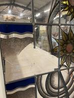 Set schuif / en-suite deuren met glas in lood 229x177cm., Ophalen of Verzenden