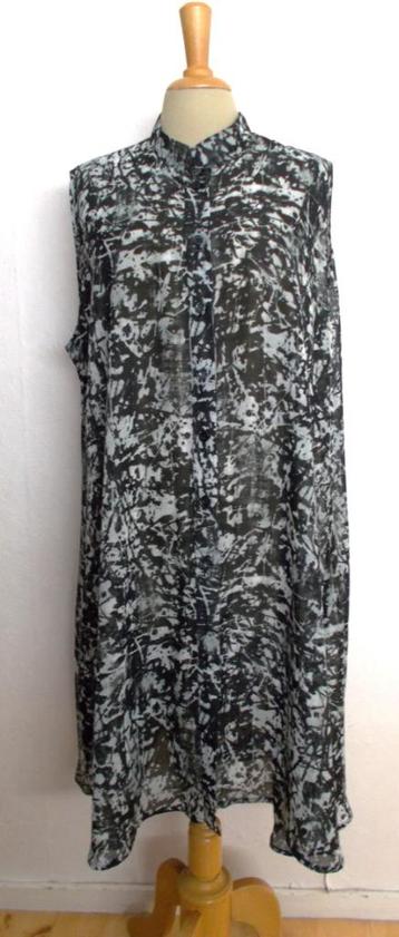 Zwart/grijze print blouse/jurk van Ophilia! XL/4