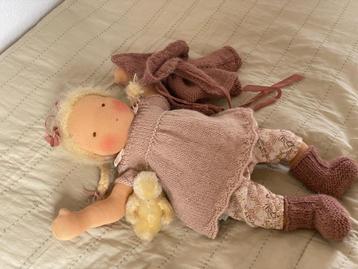 Zonnekindpop 45cm, Antroposofisch, Waldorf pop, handgemaakt beschikbaar voor biedingen