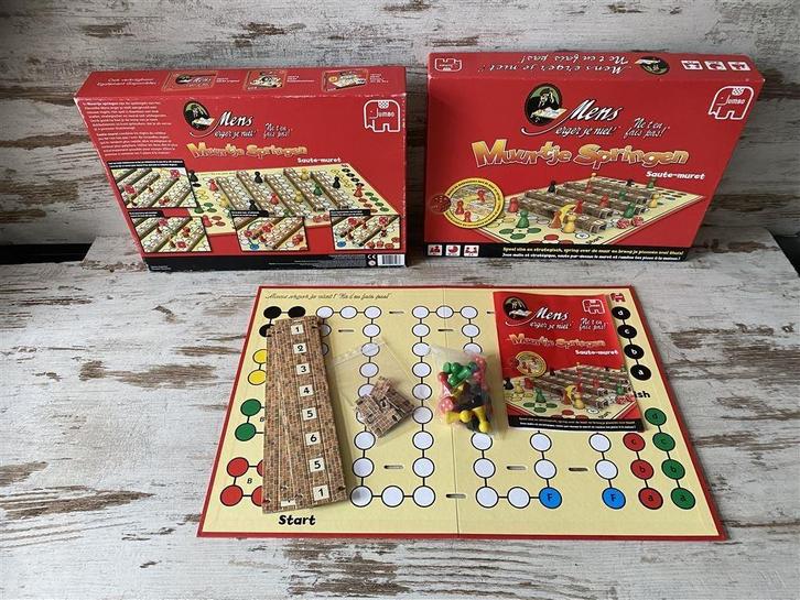 Mens erger je niet muurtje springen [s209], Hobby en Vrije tijd, Gezelschapsspellen | Bordspellen, Zo goed als nieuw, Ophalen of Verzenden