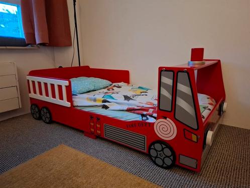 Brandweer bed peuter, Kinderen en Baby's, Kinderkamer | Bedden, Gebruikt, Minder dan 140 cm, 70 tot 85 cm, Ophalen